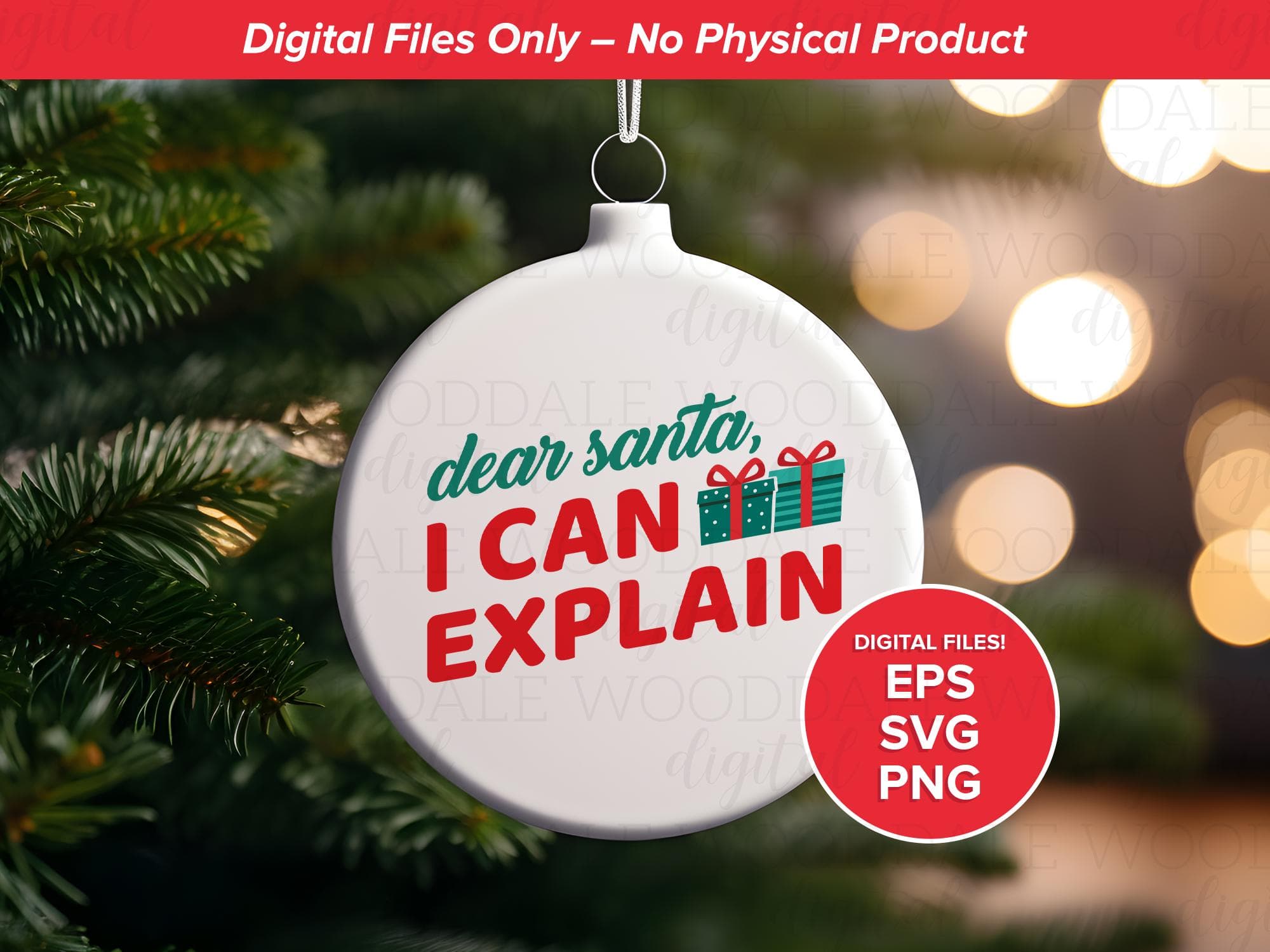 Dear Santa I Can Explain • Funny Christmas Typography • SVG PNG EPS + Source File
