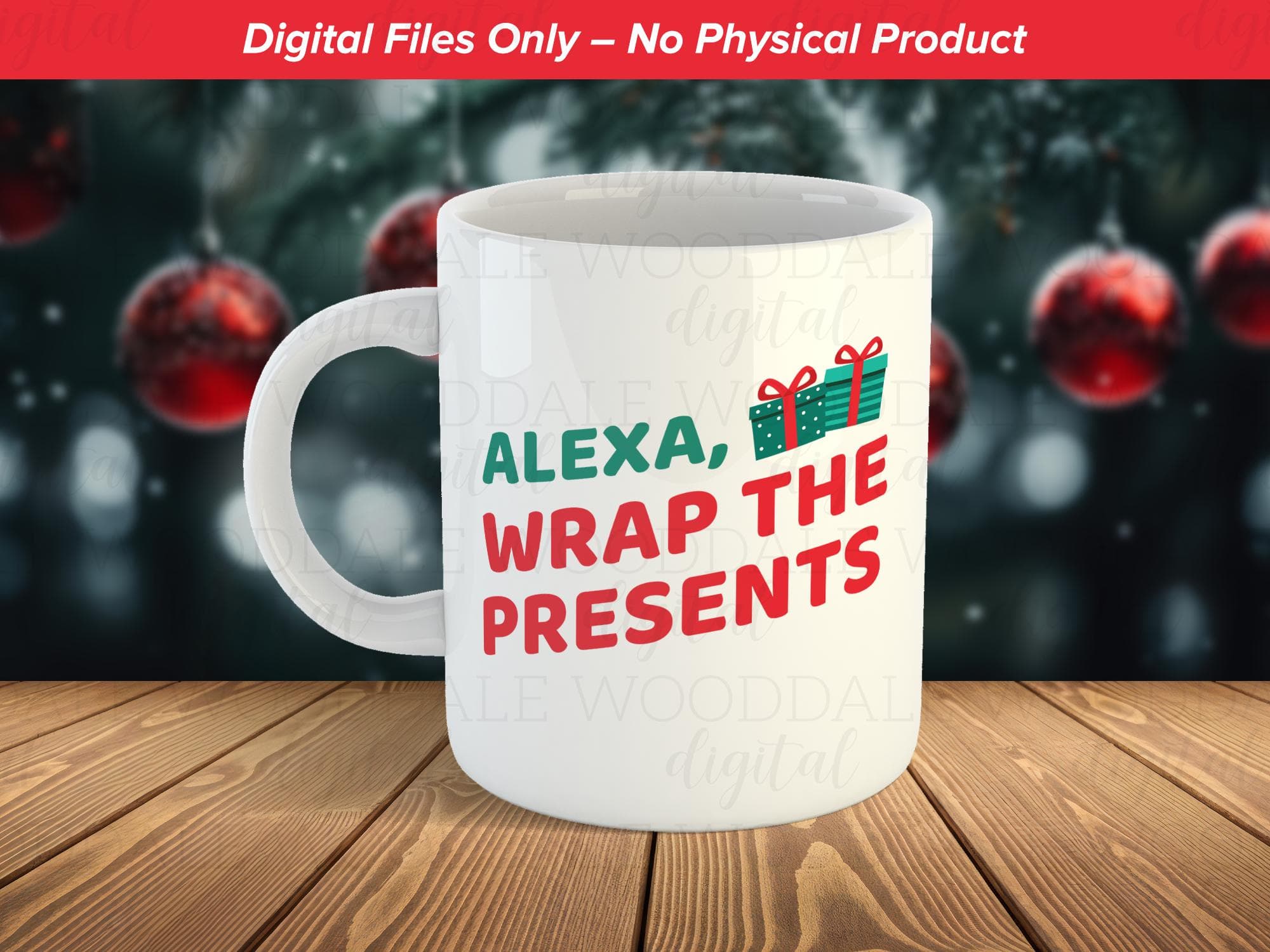 Alexa Wrap the Presents SVG | Funny Christmas Saying PNG EPS image 2